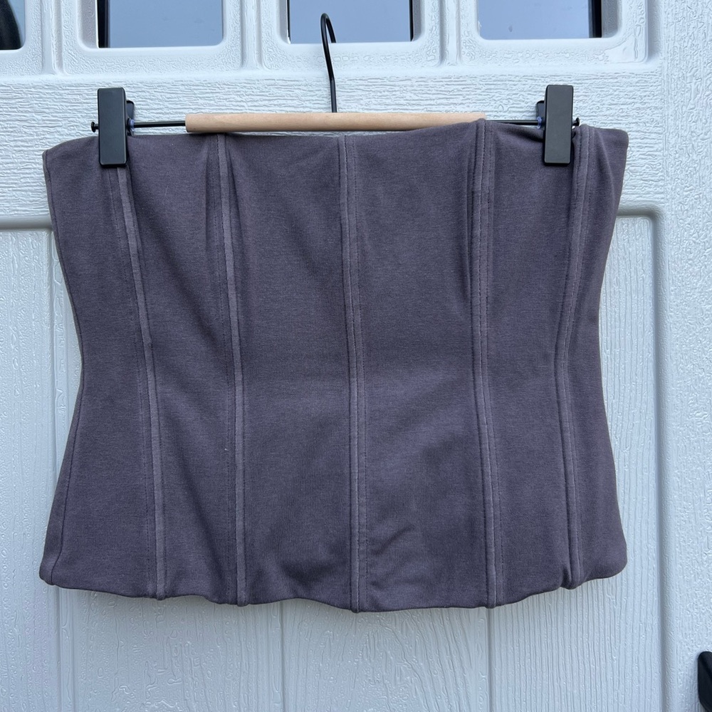 Skims Fleece Lounge Corset Top